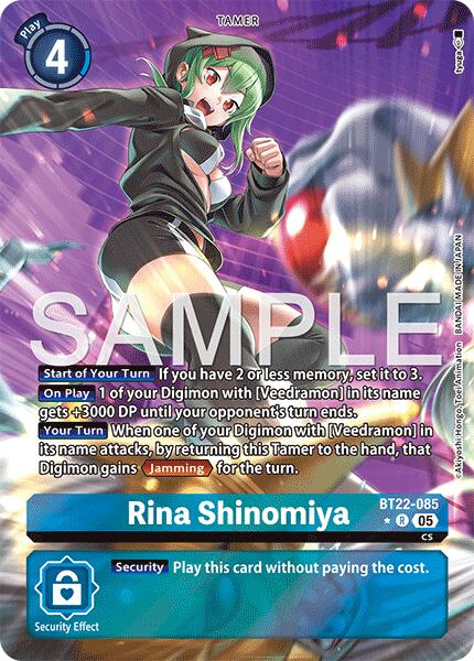 Rina Shinomiya [BT22-085] (Alternate Art) [Cyber Eden] | Anubis Games and Hobby