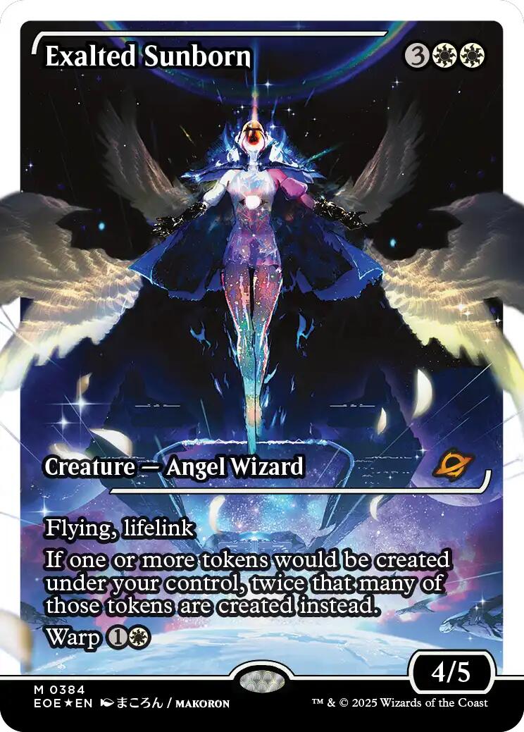 Exalted Sunborn (Showcase) (Fracture Foil) [Edge of Eternities] | Anubis Games and Hobby