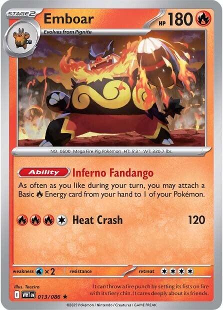 Emboar (013/086) [Scarlet & Violet: White Flare] | Anubis Games and Hobby
