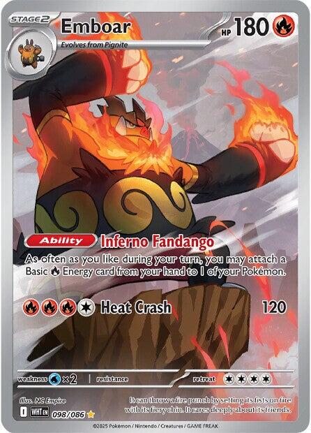 Emboar (098/086) [Scarlet & Violet: White Flare] | Anubis Games and Hobby
