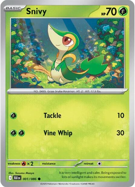 Snivy (001/086) [Scarlet & Violet: Black Bolt] | Anubis Games and Hobby