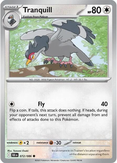 Tranquill (072/086) [Scarlet & Violet: Black Bolt] | Anubis Games and Hobby
