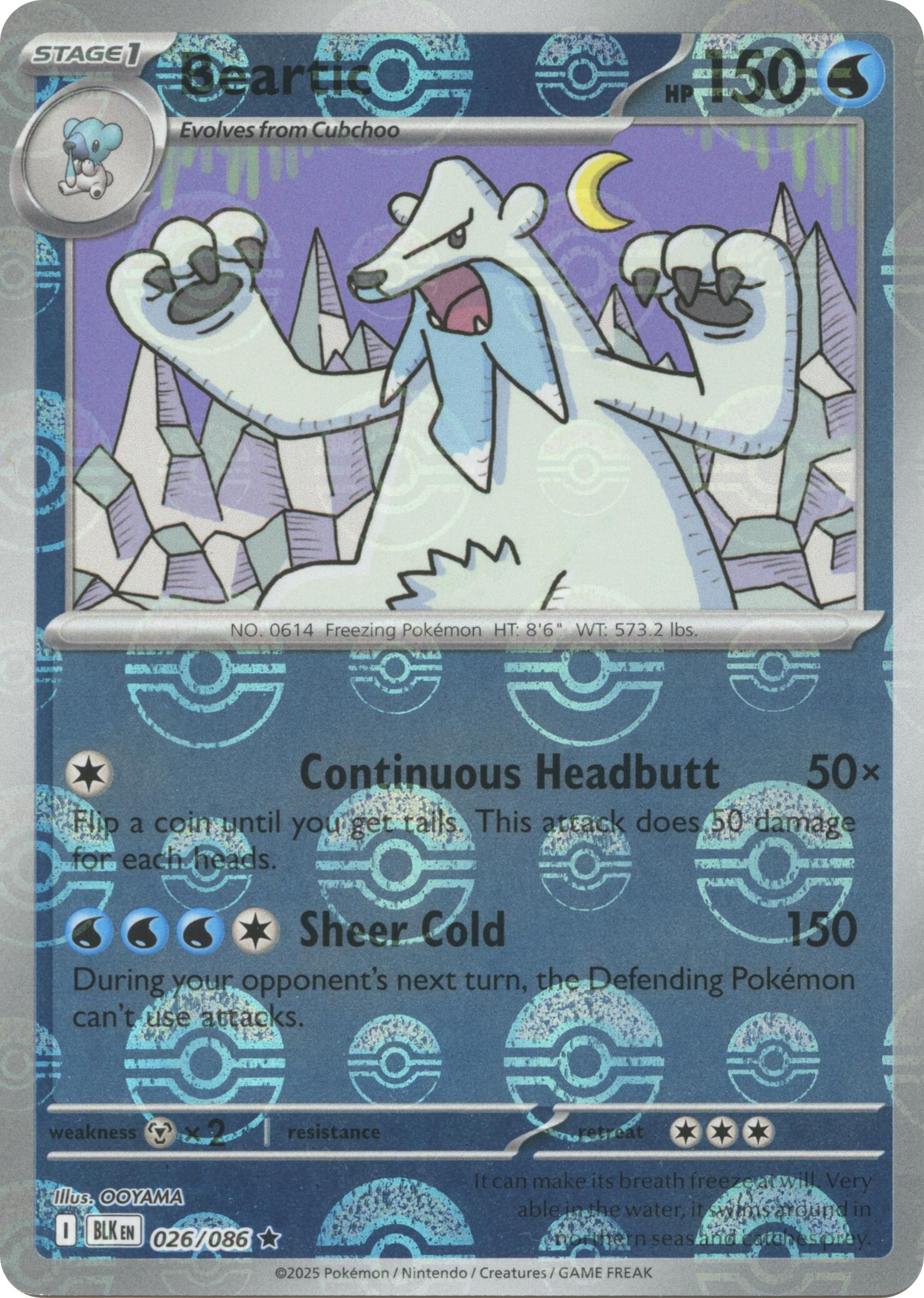 Beartic (026/086) (Poke Ball Pattern) [Scarlet & Violet: Black Bolt] | Anubis Games and Hobby