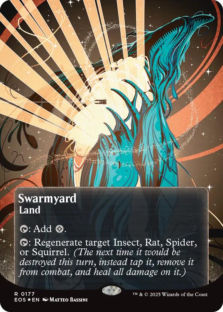 Swarmyard (0087) (Borderless) (Galaxy Foil) [Edge of Eternities: Stellar Sights] | Anubis Games and Hobby