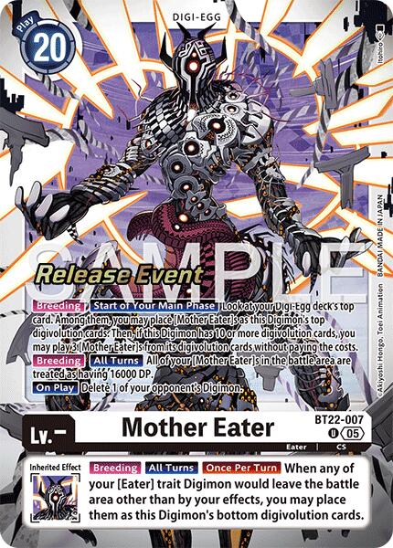 Mother Eater [BT22-007] [Cyber Eden Release Event Cards] | Anubis Games and Hobby