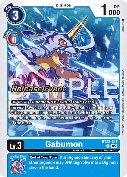 Gabumon [BT22-017] [Cyber Eden Release Event Cards] | Anubis Games and Hobby