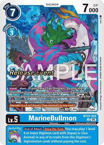 MarineBullmon [BT22-024] [Cyber Eden Release Event Cards] | Anubis Games and Hobby