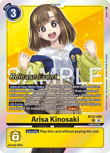 Arisa Kinosaki [BT22-088] [Cyber Eden Release Event Cards] | Anubis Games and Hobby