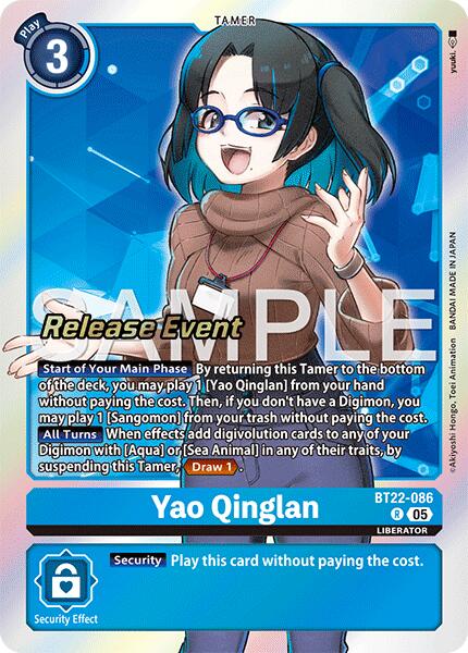 Yao Qinglan [BT22-086] [Cyber Eden Release Event Cards] | Anubis Games and Hobby