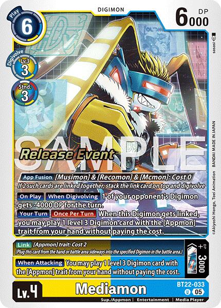 Mediamon [BT22-033] [Cyber Eden Release Event Cards] | Anubis Games and Hobby