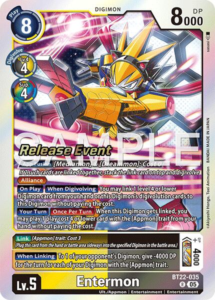 Entermon [BT22-035] [Cyber Eden Release Event Cards] | Anubis Games and Hobby
