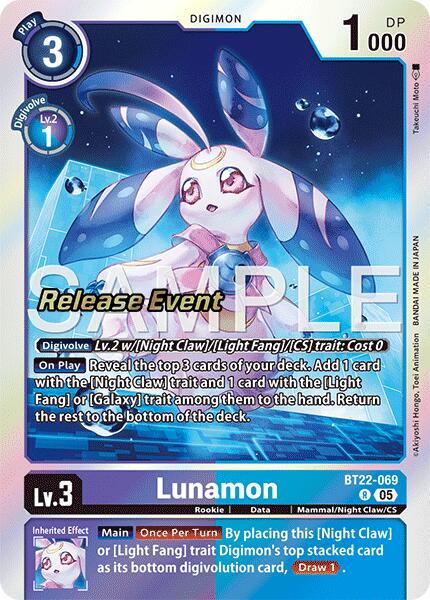 Lunamon [BT22-069] [Cyber Eden Release Event Cards] | Anubis Games and Hobby