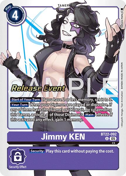 Jimmy KEN [BT22-092] [Cyber Eden Release Event Cards] | Anubis Games and Hobby