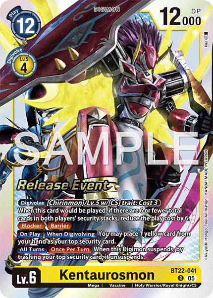 Kentaurosmon [BT22-041] [Cyber Eden Release Event Cards] | Anubis Games and Hobby