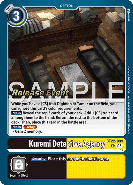 Kuremi Detective Agency [BT22-099] [Cyber Eden Release Event Cards] | Anubis Games and Hobby