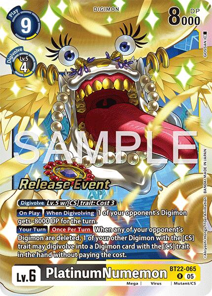 PlatinumNumemon [BT22-065] [Cyber Eden Release Event Cards] | Anubis Games and Hobby