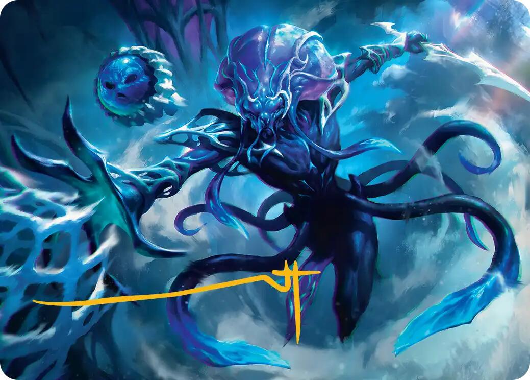 Illvoi Galeblade Art Card (Gold-Stamped Signature) [Edge of Eternities Art Series] | Anubis Games and Hobby