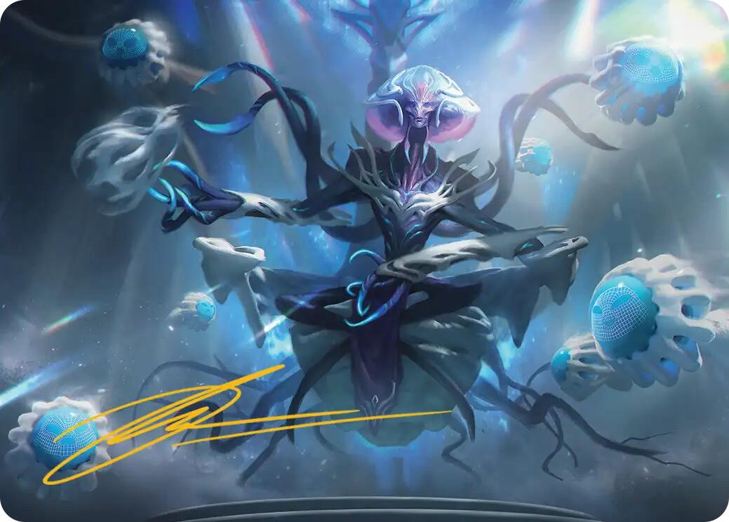 Mm'menon, the Right Hand Art Card (Gold-Stamped Signature) [Edge of Eternities Art Series] | Anubis Games and Hobby