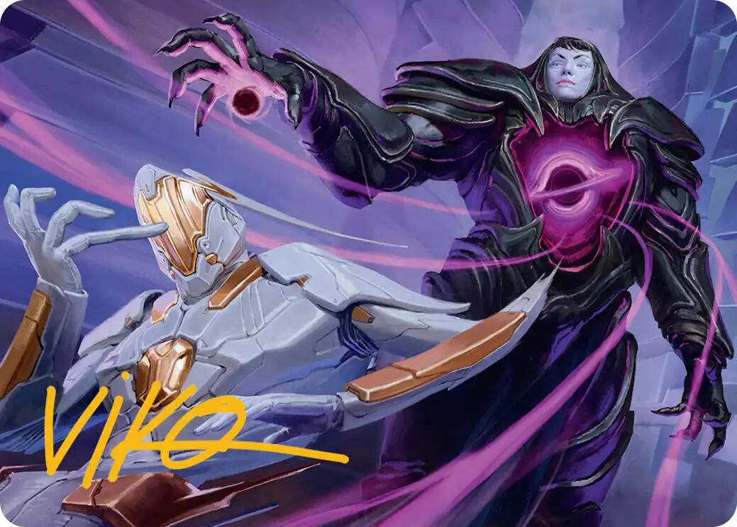 Lightless Evangel Art Card (Gold-Stamped Signature) [Edge of Eternities Art Series] | Anubis Games and Hobby