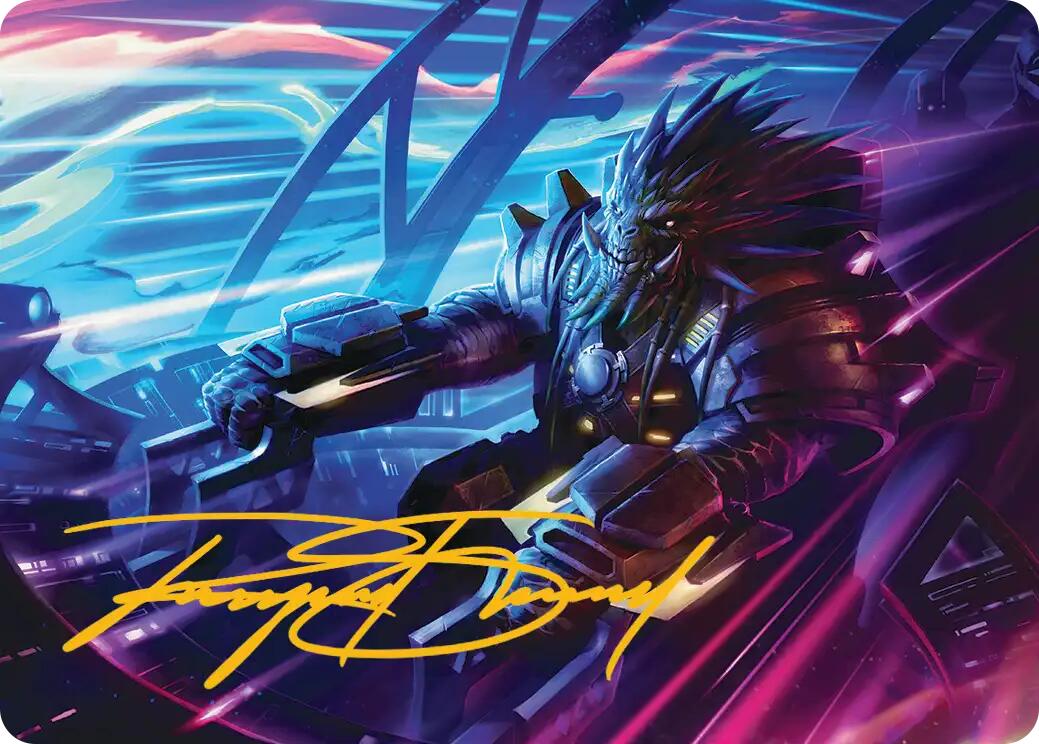 Tannuk, Steadfast Second Art Card (Gold-Stamped Signature) [Edge of Eternities Art Series] | Anubis Games and Hobby