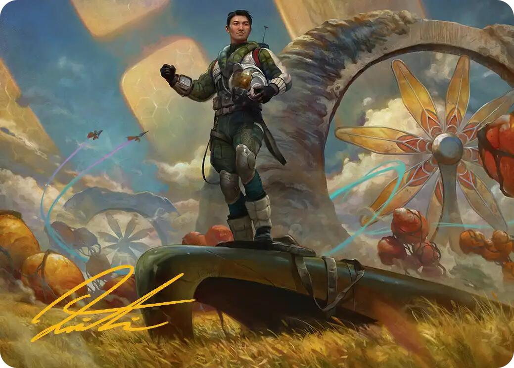 Galactic Wayfarer Art Card (Gold-Stamped Signature) [Edge of Eternities Art Series] | Anubis Games and Hobby