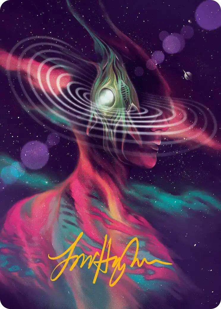 Terrasymbiosis Art Card (Gold-Stamped Signature) [Edge of Eternities Art Series] | Anubis Games and Hobby