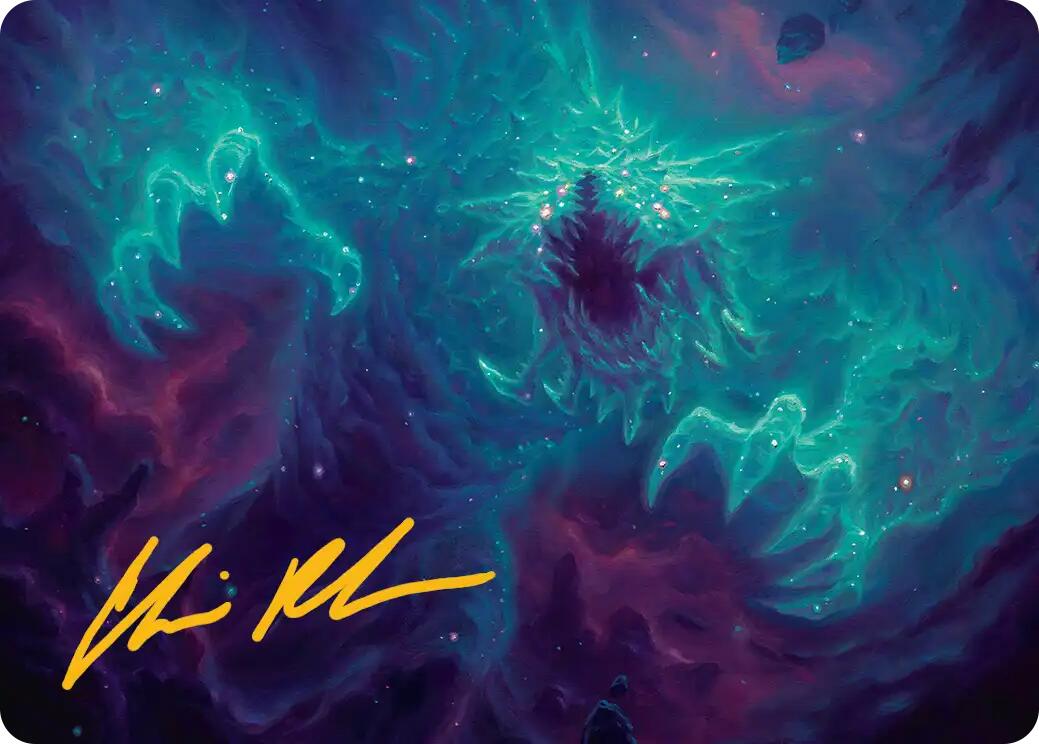 Cosmogoyf Art Card (Gold-Stamped Signature) [Edge of Eternities Art Series] | Anubis Games and Hobby