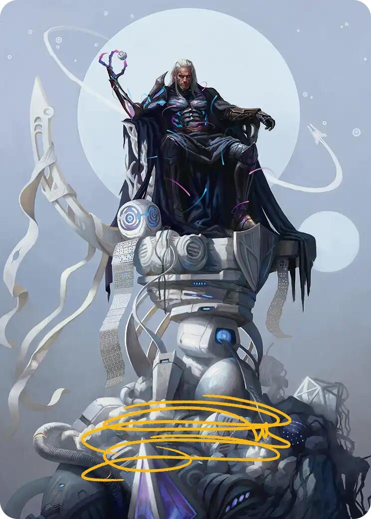 Tezzeret, Cruel Captain Art Card (35/54) (Gold-Stamped Signature) [Edge of Eternities Art Series] | Anubis Games and Hobby