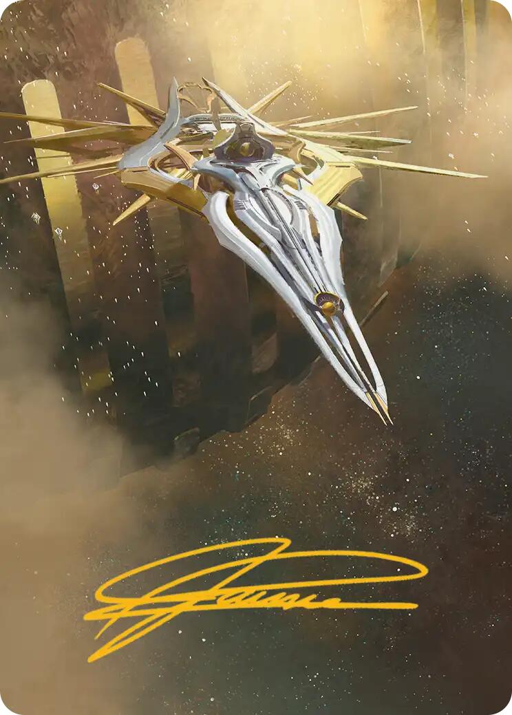 Dawnsire, Sunstar Dreadnought Art Card (Gold-Stamped Signature) [Edge of Eternities Art Series] | Anubis Games and Hobby
