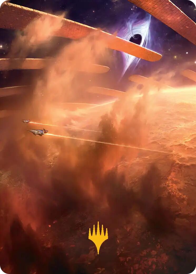 Adagia, Windswept Bastion Art Card (Gold-Stamped Planeswalker Symbol) [Edge of Eternities Art Series] | Anubis Games and Hobby