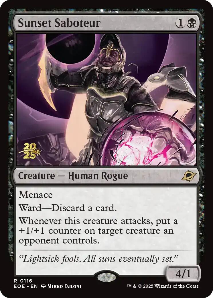 Sunset Saboteur [Edge of Eternities Prerelease Promos] | Anubis Games and Hobby