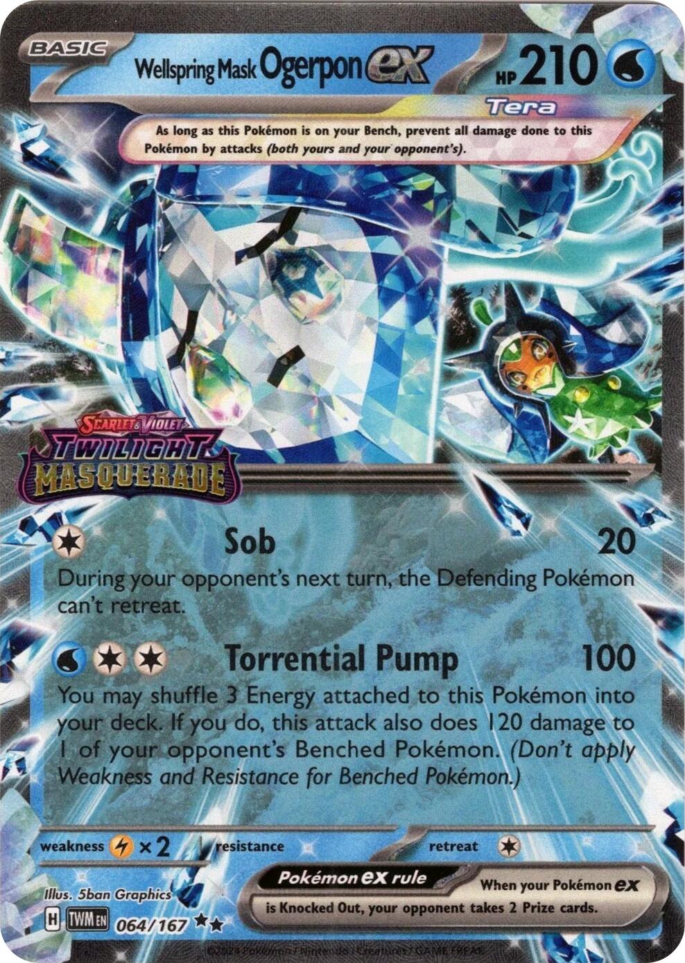 Wellspring Mask Ogerpon ex (064/167) (Stamped) [Miscellaneous Cards] | Anubis Games and Hobby