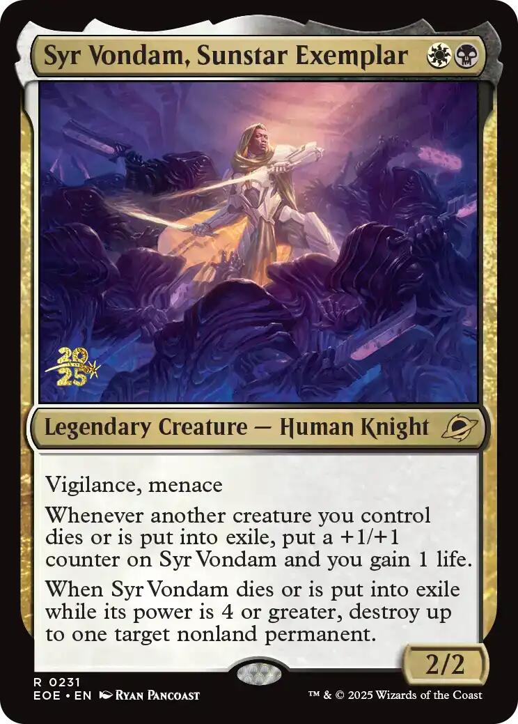Syr Vondam, Sunstar Exemplar [Edge of Eternities Prerelease Promos] | Anubis Games and Hobby