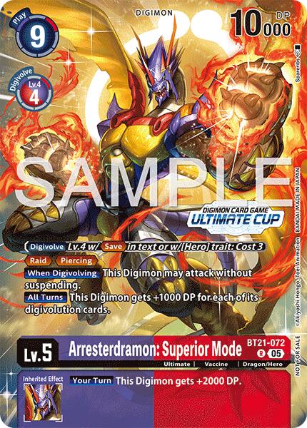 Arresterdramon: Superior Mode [BT21-072] (Ultimate Cup 25-26 Season 2) [World Convergence] | Anubis Games and Hobby