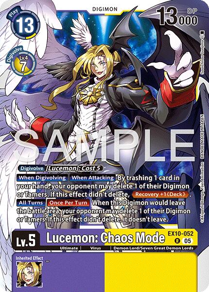 Lucemon: Chaos Mode [EX10-052] [Sinister Order] | Anubis Games and Hobby