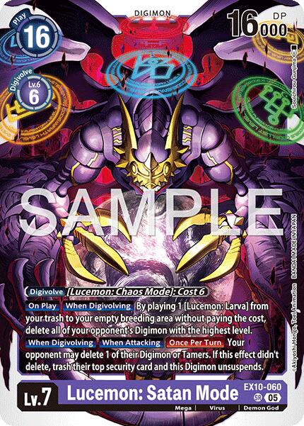 Lucemon: Satan Mode [EX10-060] [Sinister Order] | Anubis Games and Hobby