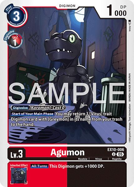 Agumon [EX10-006] [Sinister Order] | Anubis Games and Hobby