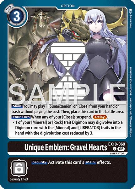 Unique Emblem: Gravel Hearts [EX10-069] [Sinister Order] | Anubis Games and Hobby