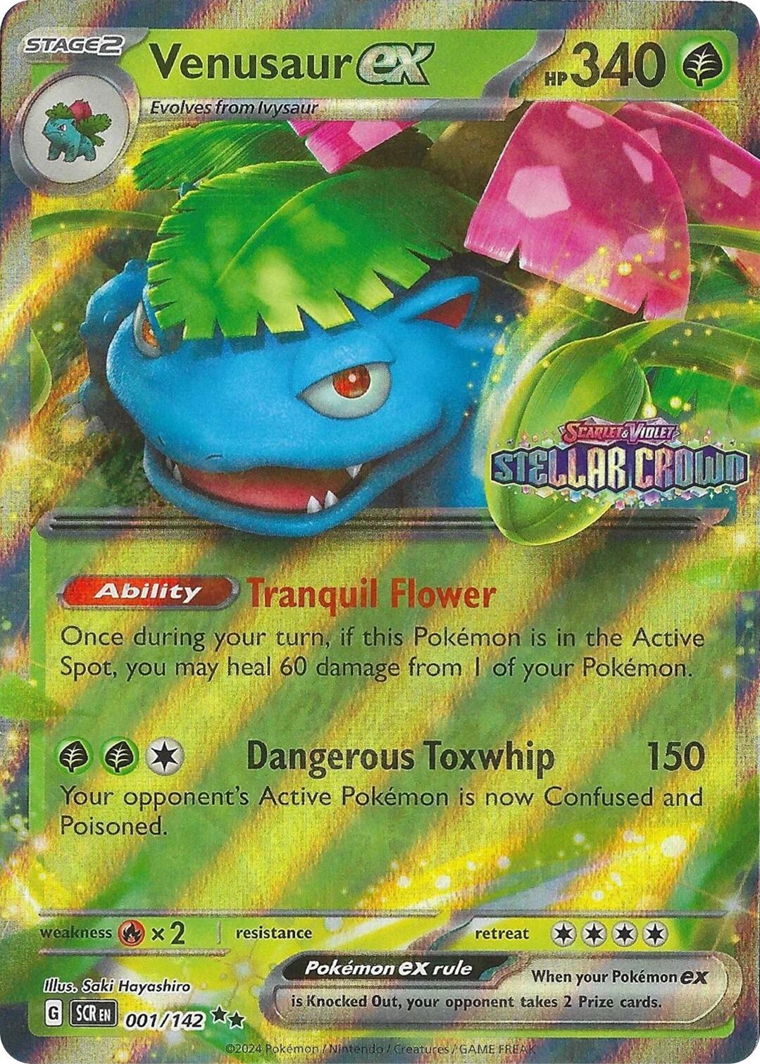 Venusaur ex (001/142) (Stellar Crown Stamp) [Miscellaneous Cards] | Anubis Games and Hobby