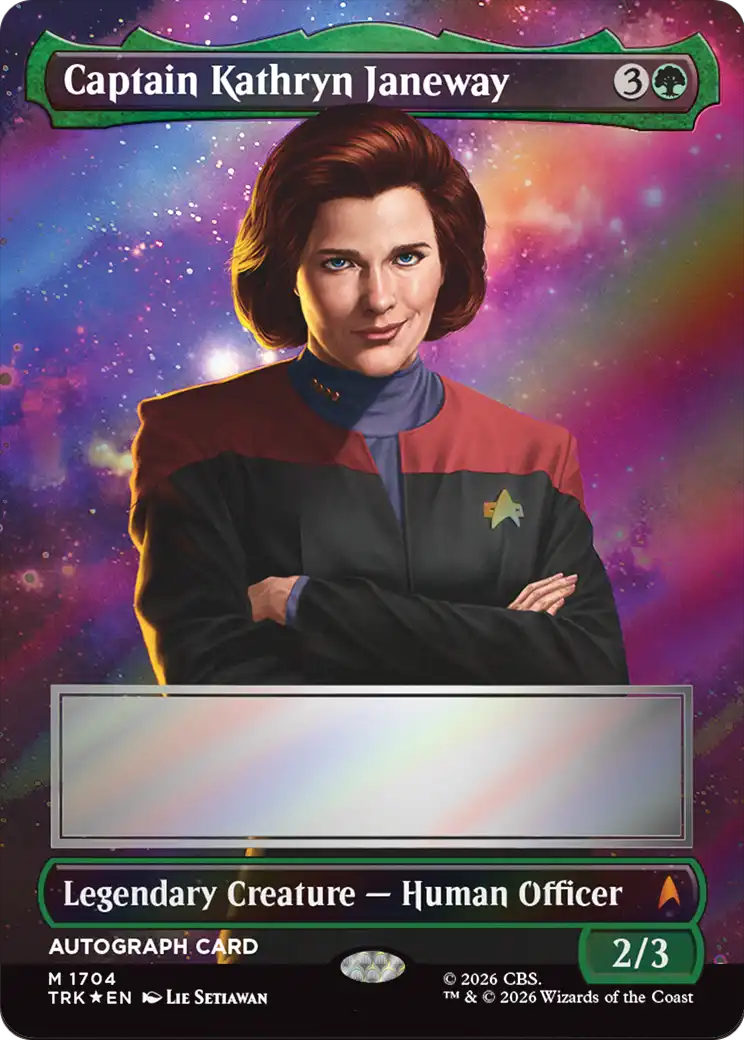 Captain Kathryn Janeway (Borderless) (Signed) [Star Trek] | Anubis Games and Hobby