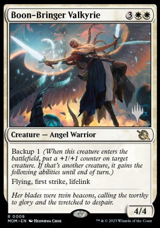 Boon-Bringer Valkyrie (Promo Pack) [March of the Machine Promos] | Anubis Games and Hobby