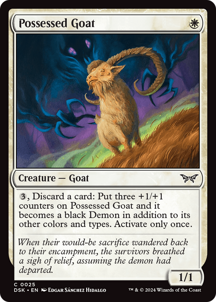 Possessed Goat [Duskmourn: House of Horror] | Anubis Games and Hobby