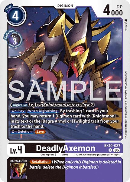 DeadlyAxemon [EX10-027] [Sinister Order] | Anubis Games and Hobby