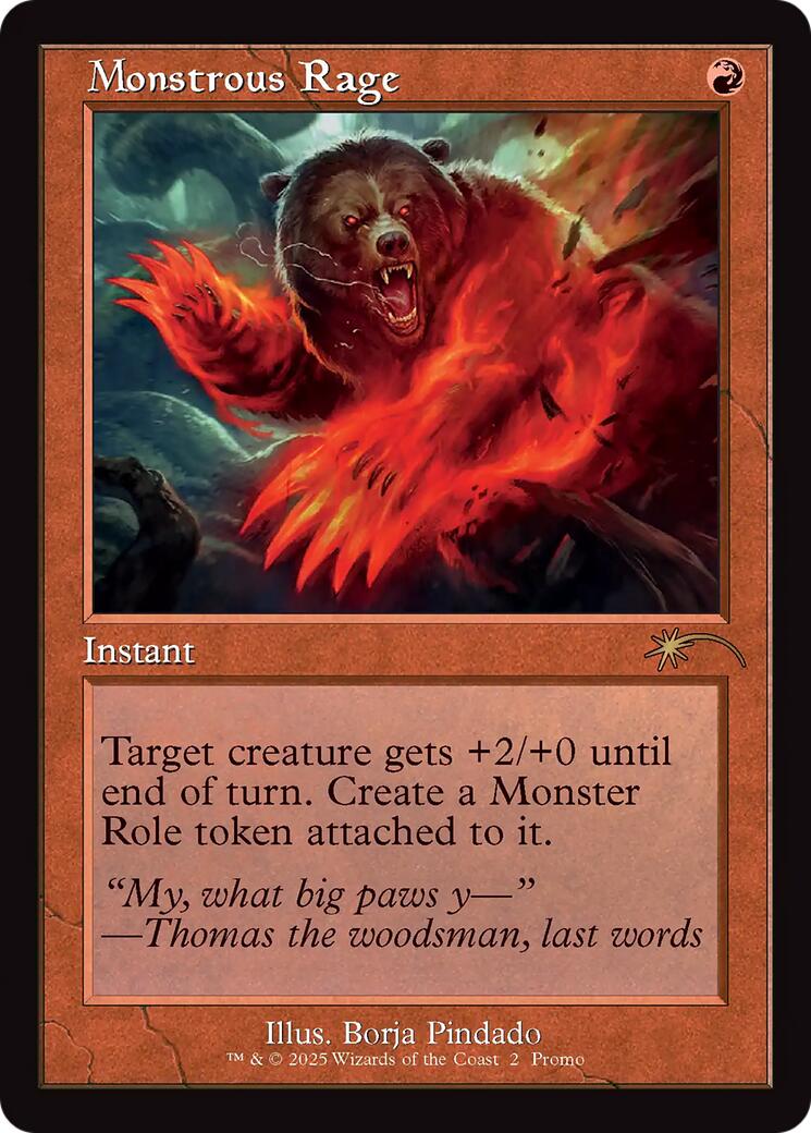 Monstrous Rage (Retro Frame) [Standard Showdown Promos] | Anubis Games and Hobby