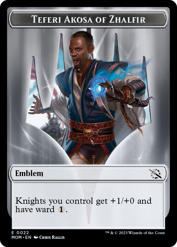 Elemental (2) // Teferi Akosa of Zhalfir Emblem Double-Sided Token [March of the Machine Tokens] | Anubis Games and Hobby