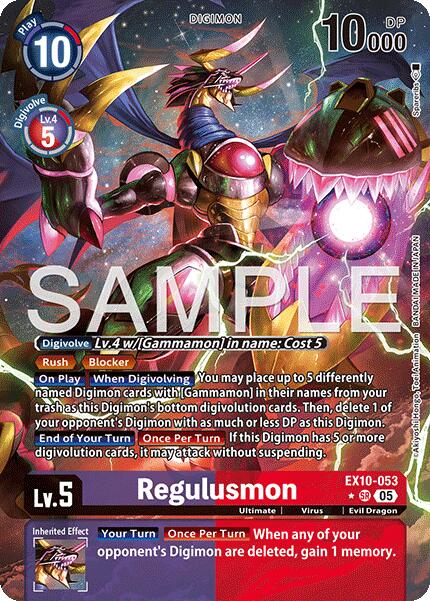 Regulusmon [EX10-053] (Alternate Art) [Sinister Order] | Anubis Games and Hobby