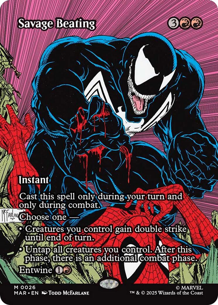 Savage Beating (Borderless) [Marvel Universe: Eternal-Legal] | Anubis Games and Hobby