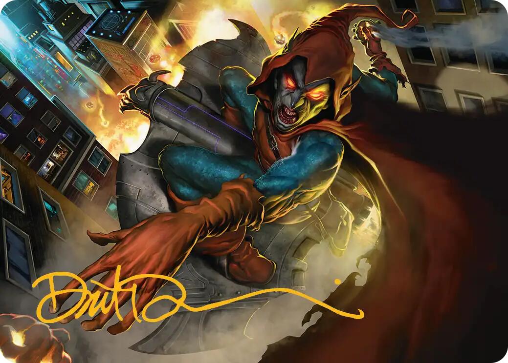 Hobgoblin, Mantled Marauder Art Card (Gold-Stamped Signature) [Marvel's Spider-Man Art Series] | Anubis Games and Hobby
