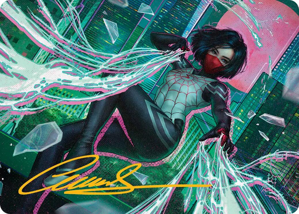 Silk, Web Weaver Art Card (29/54) (Gold-Stamped Signature) [Marvel's Spider-Man Art Series] | Anubis Games and Hobby