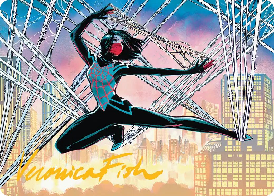 Silk, Web Weaver Art Card (39/54) (Gold-Stamped Signature) [Marvel's Spider-Man Art Series] | Anubis Games and Hobby